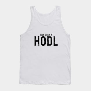 Hodl Design - Black Text. Tank Top